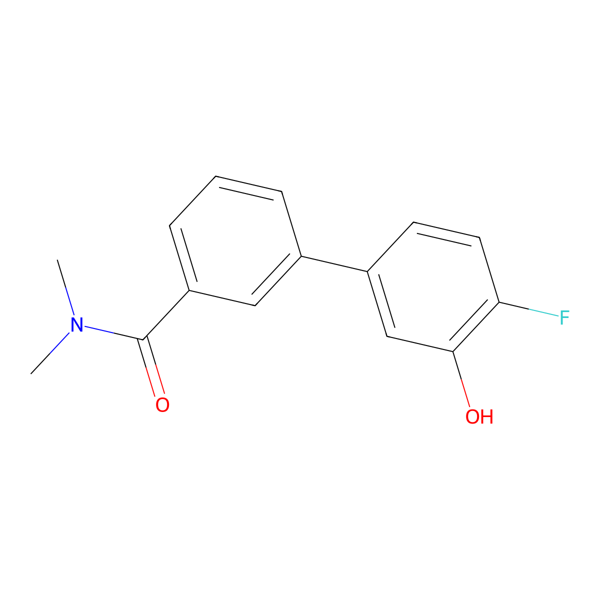 5-[3-(N,N-Dimethylaminocarbonyl)phenyl]-2-fluorophenol molecular structure, CAS 1261971-59-8