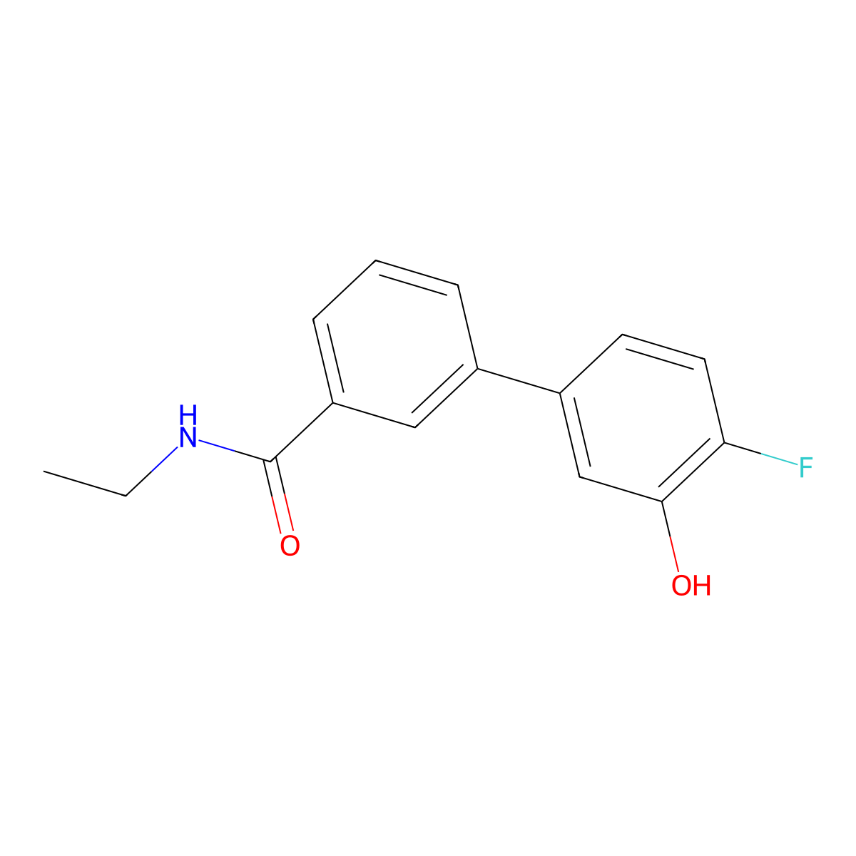 5-[3-(N-Ethylaminocarbonyl)phenyl]-2-fluorophenol molecular structure, CAS 1261971-70-3
