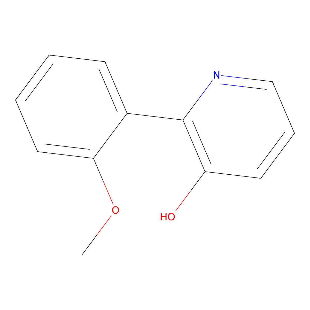 2-(2-Methoxyphenyl)pyridin-3-ol molecular structure, CAS 1261971-75-8