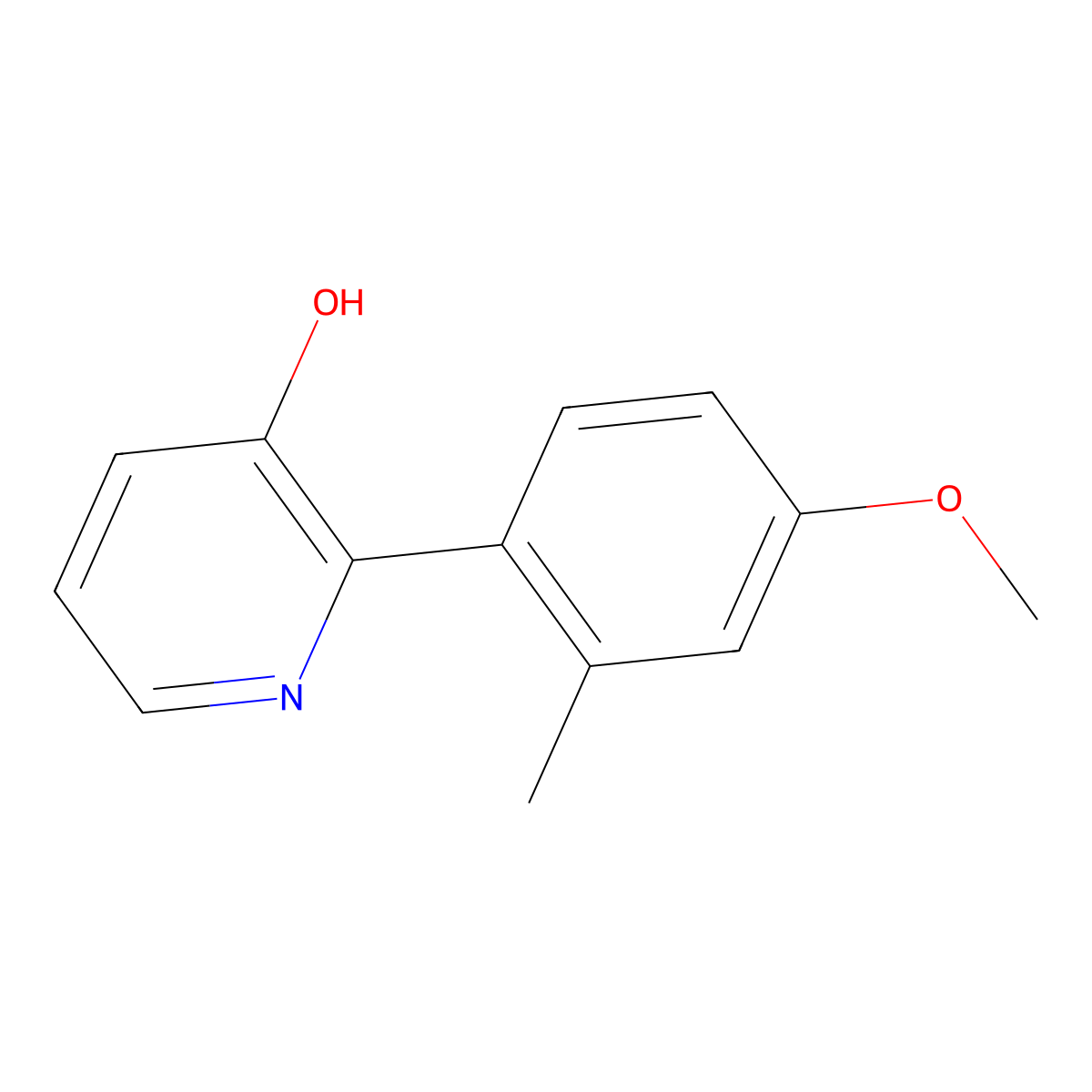 2-(4-Methoxy-2-methylphenyl)pyridin-3-ol molecular structure, CAS 1261971-88-3