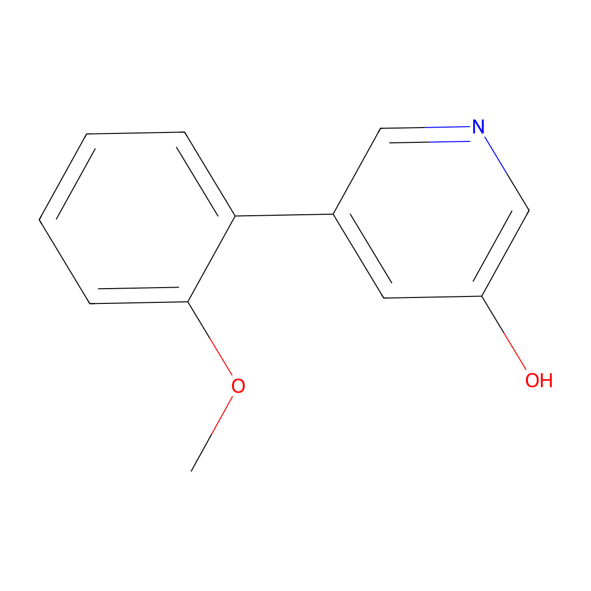 5-(2-Methoxyphenyl)pyridin-3-ol molecular structure, CAS 1261971-94-1