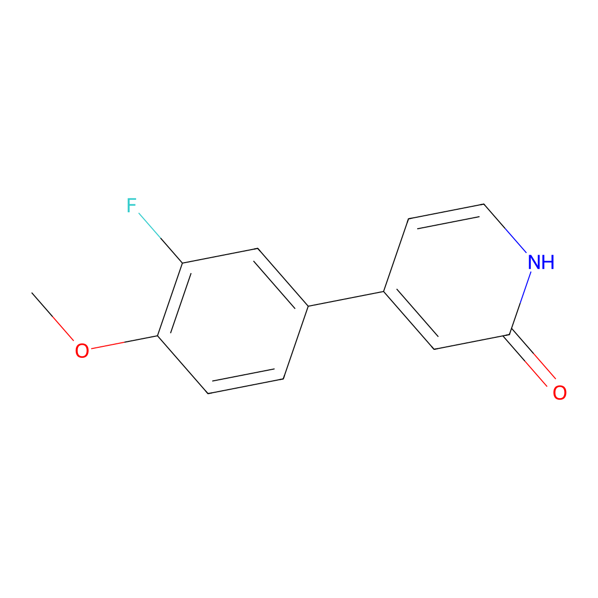 4-(3-Fluoro-4-methoxyphenyl)pyridin-2(1H)-one molecular structure, CAS 1261971-97-4