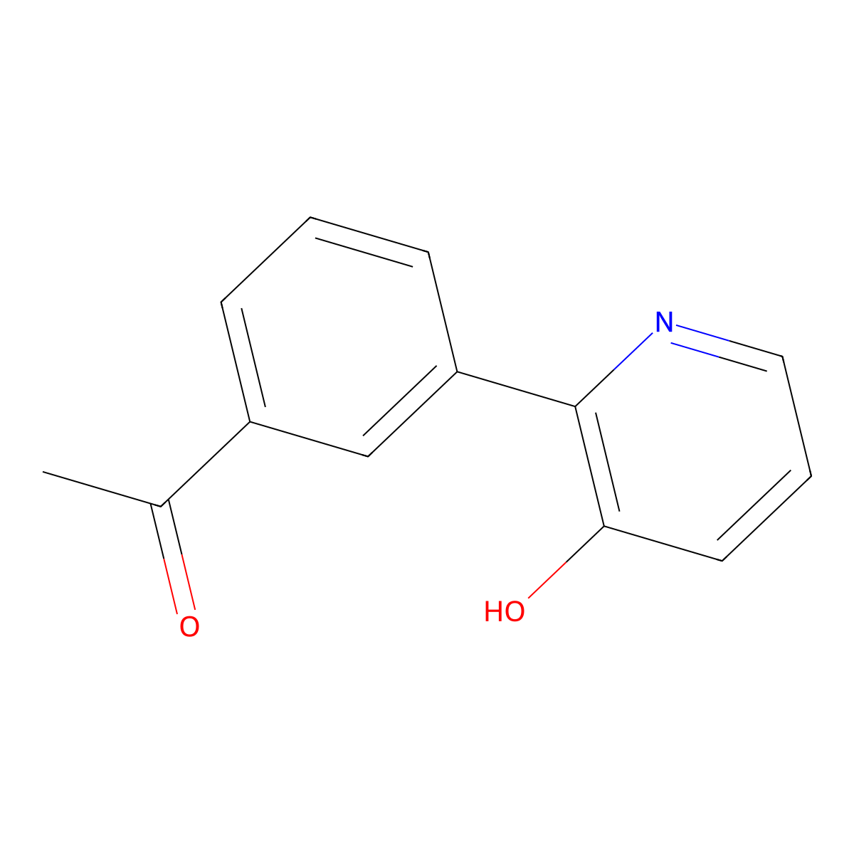 2-(3-Acetylphenyl)-3-hydroxypyridine molecular structure, CAS 1261972-26-2