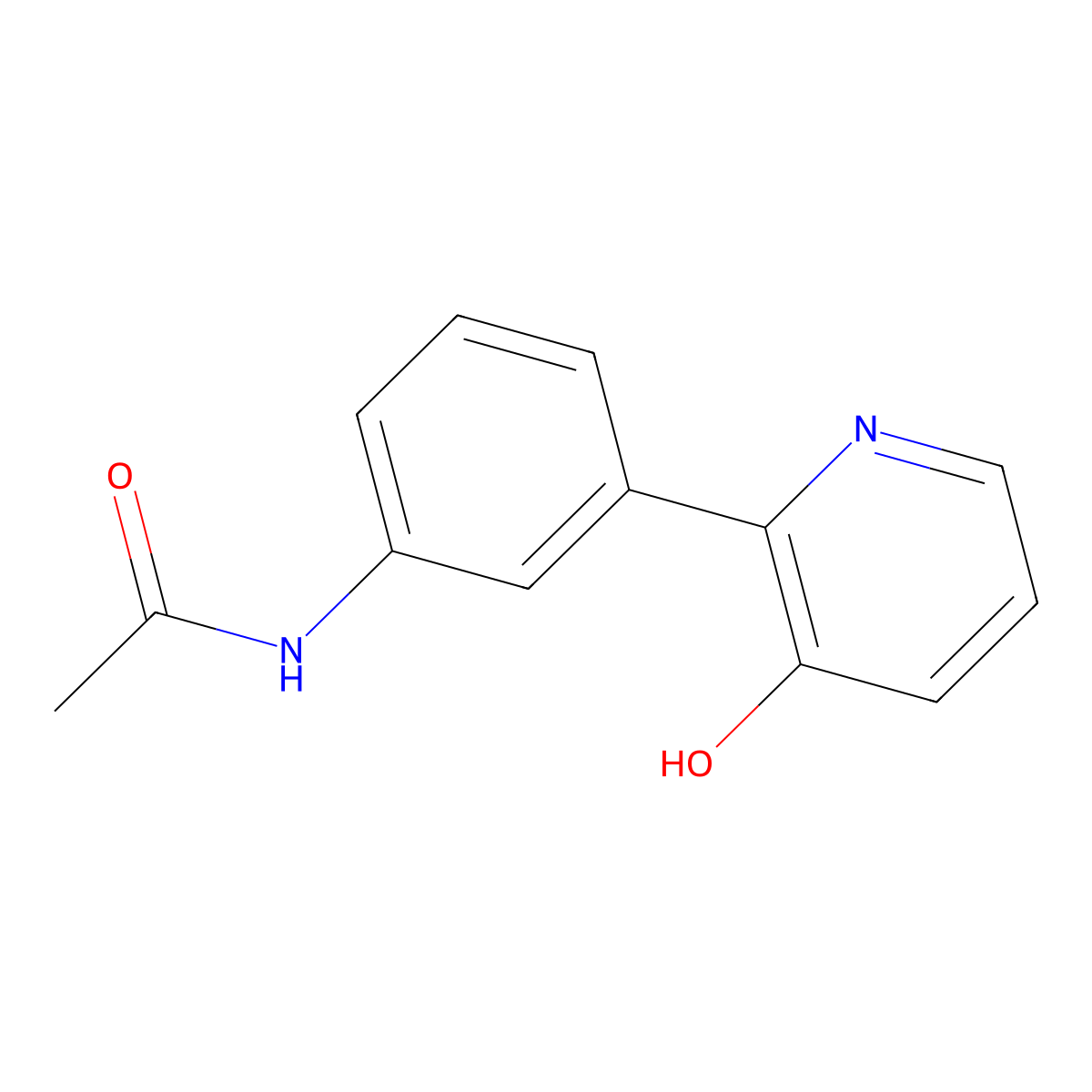 2-(3-Acetylaminophenyl)-3-hydroxypyridine molecular structure, CAS 1261972-29-5