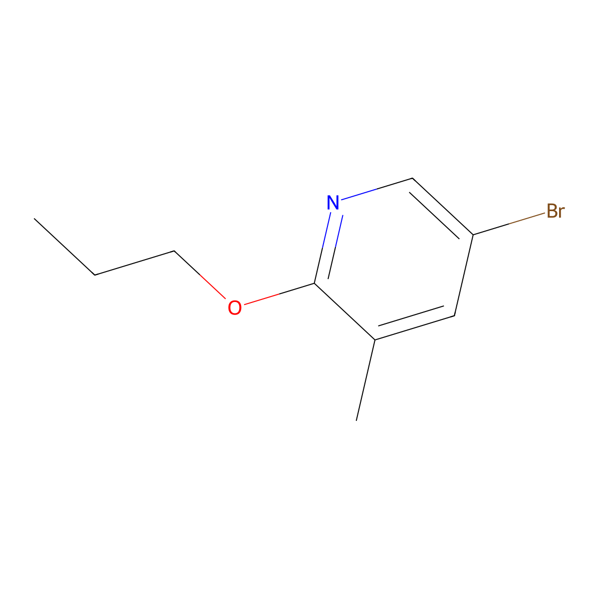 5-Bromo-3-methyl-2-propoxypyridine molecular structure, CAS 1261972-34-2