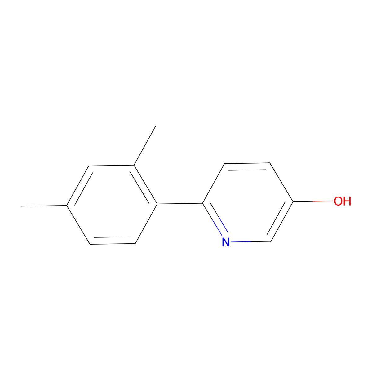 6-(2,4-Dimethylphenyl)pyridin-3-ol molecular structure, CAS 1261972-79-5