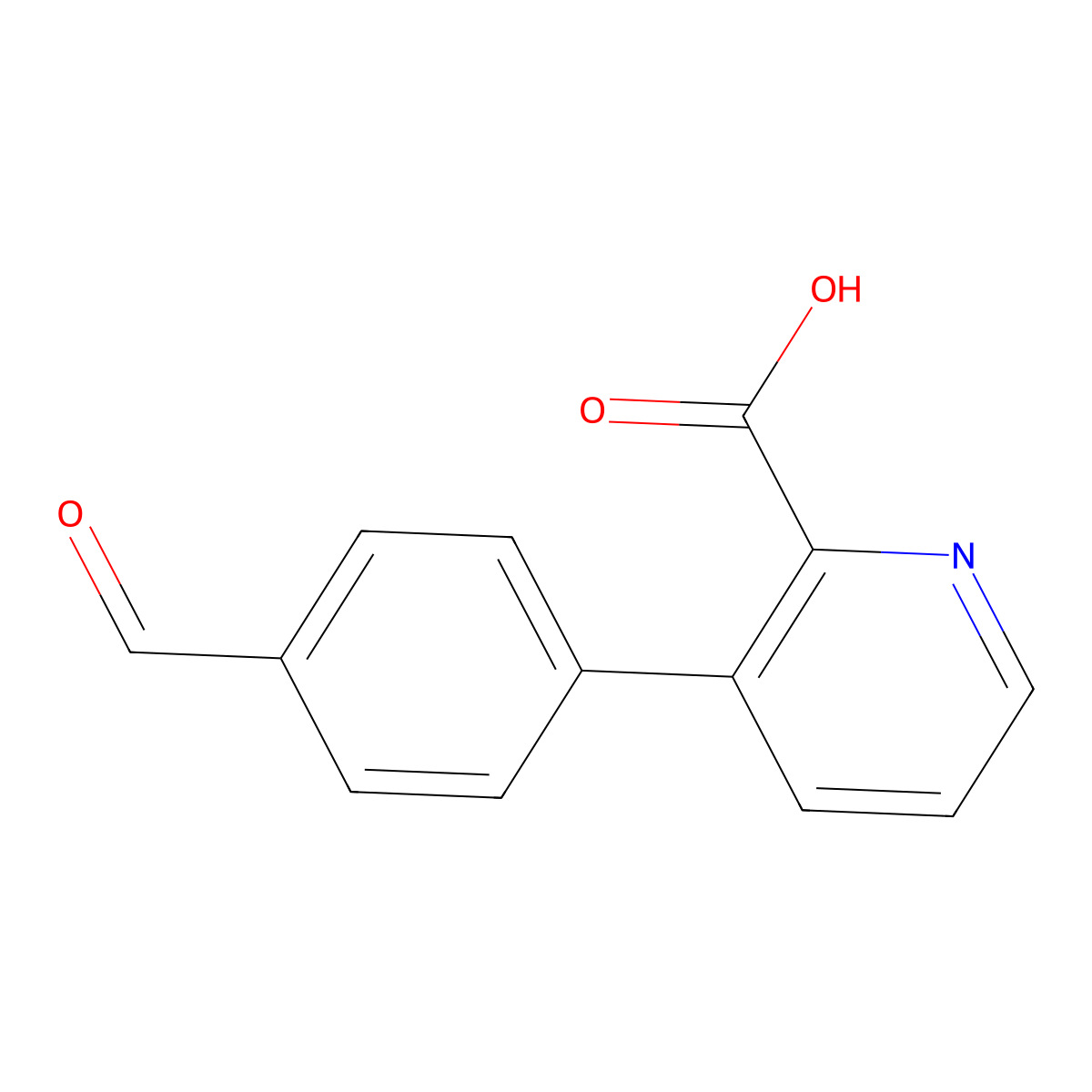 3-(4-Formylphenyl)picolinic acid molecular structure, CAS 1261972-92-2