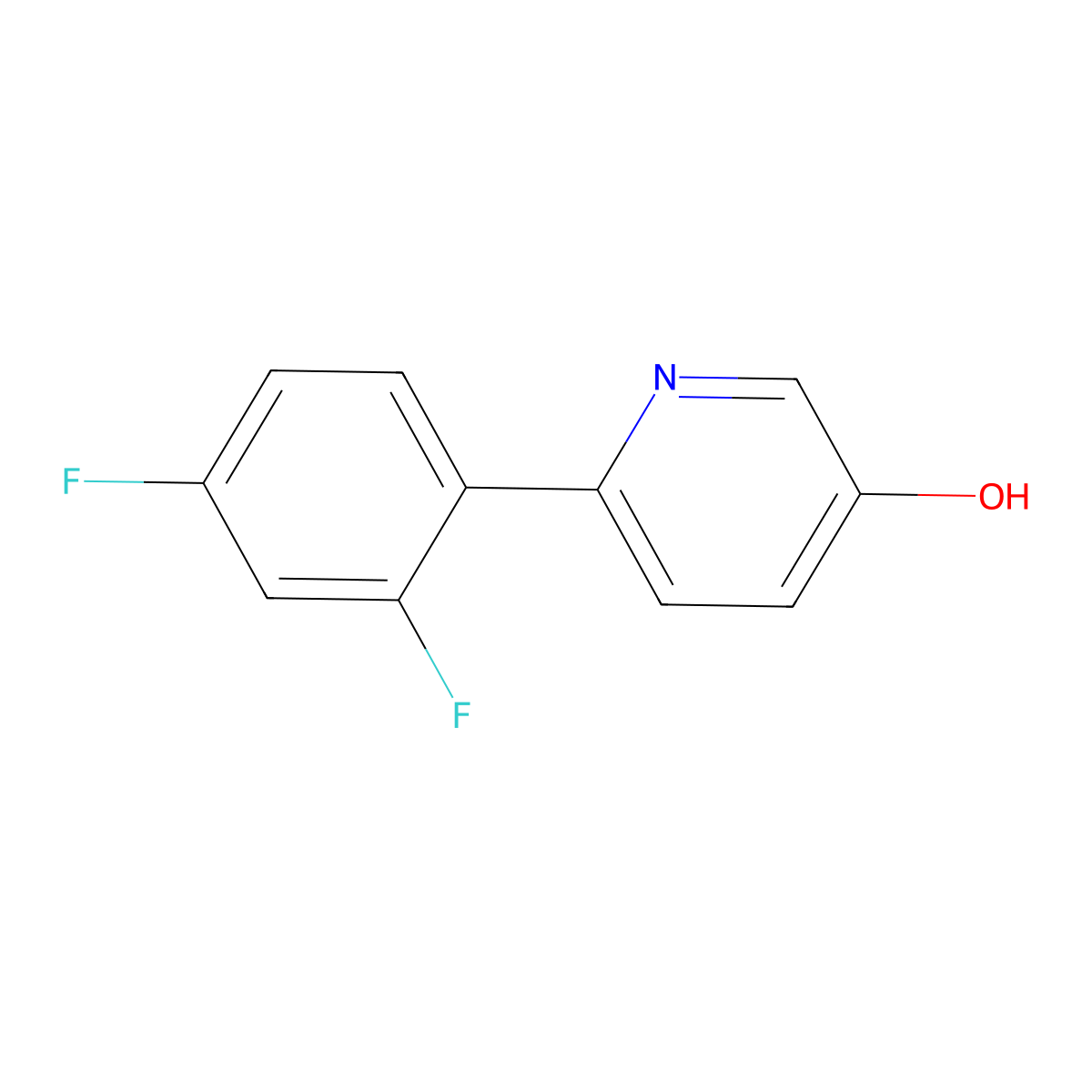 6-(2,4-Difluorophenyl)pyridin-3-ol molecular structure, CAS 1261973-00-5