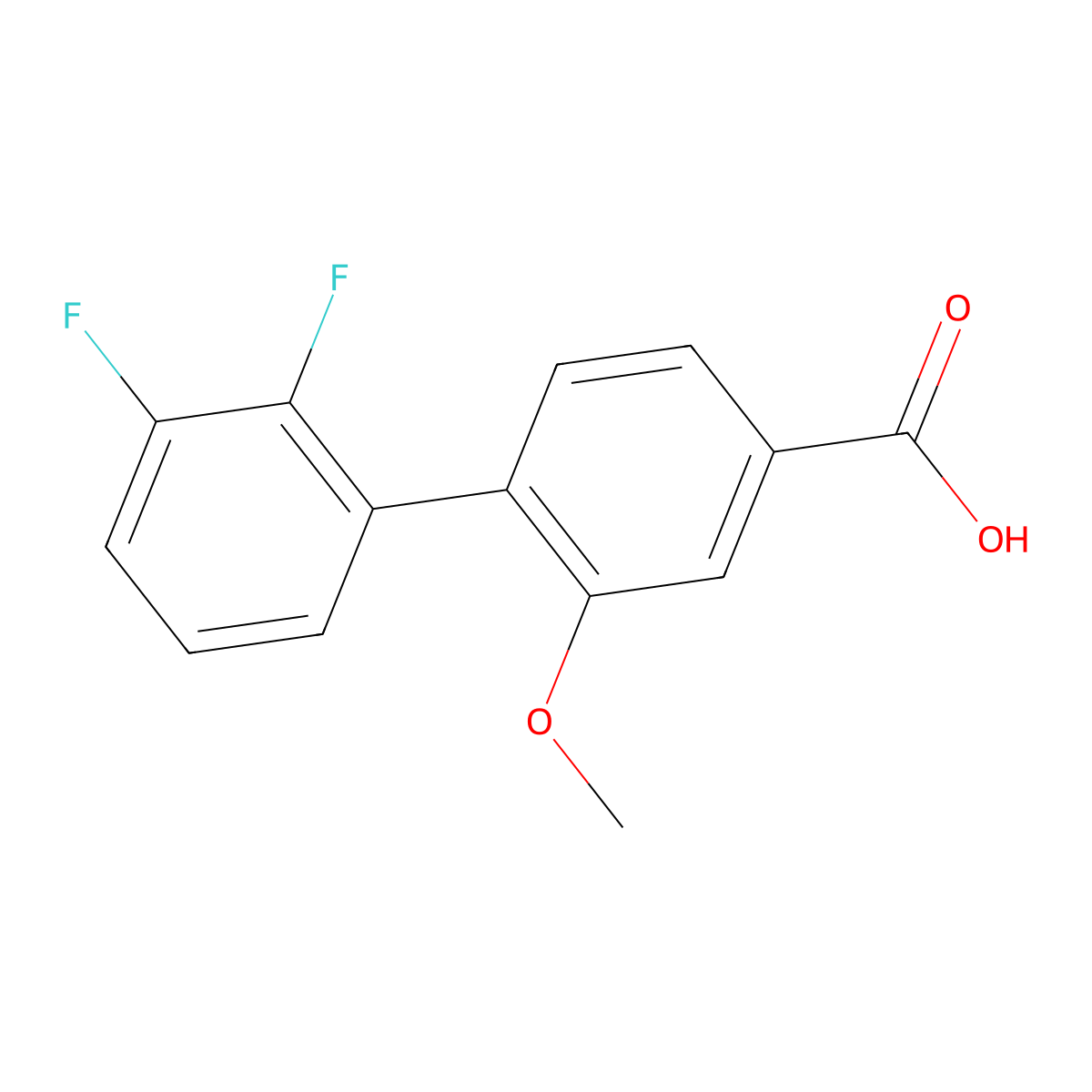 4-(2,3-Difluorophenyl)-3-methoxybenzoic acid molecular structure, CAS 1261973-01-6