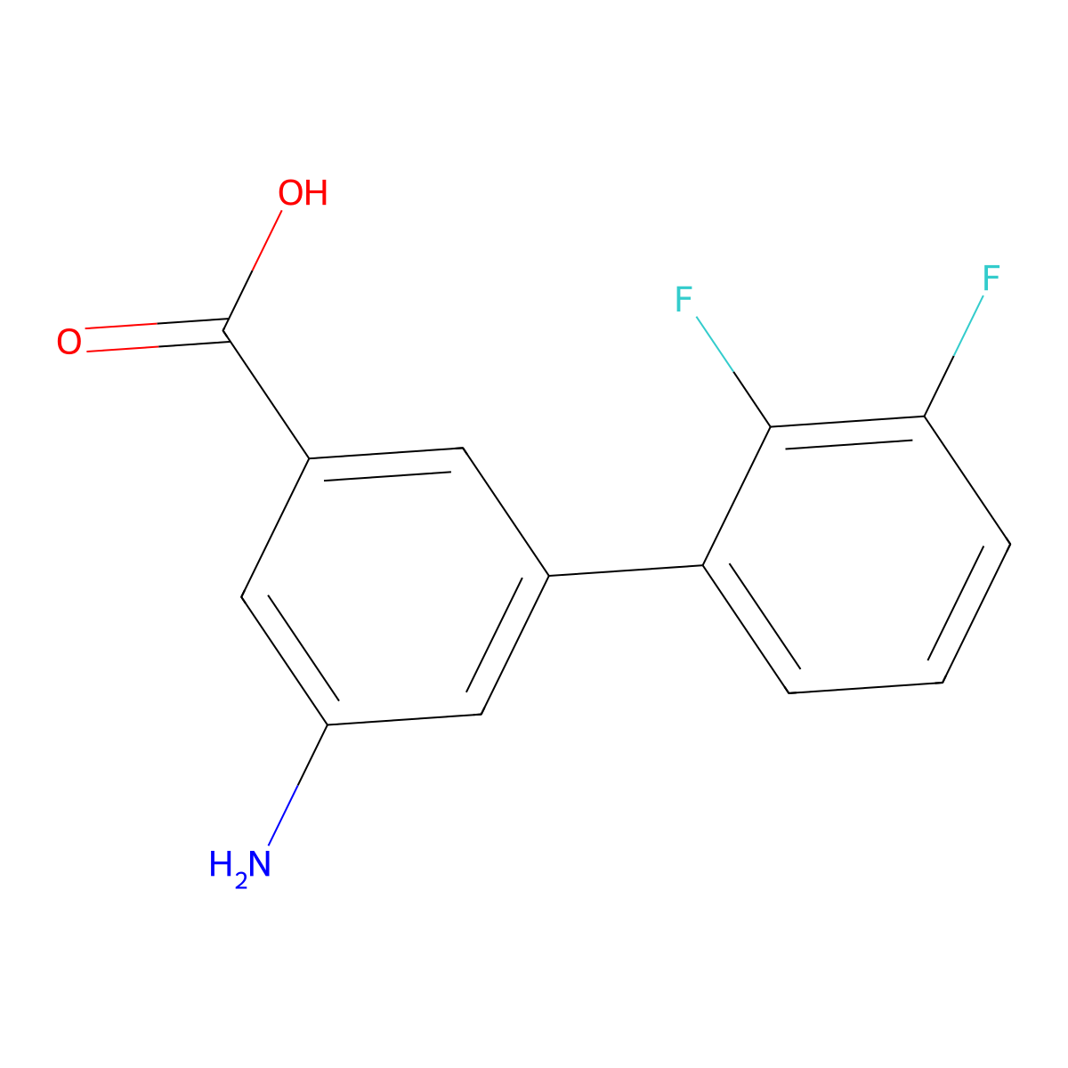 3-Amino-5-(2,3-difluorophenyl)benzoic acid molecular structure, CAS 1261973-03-8