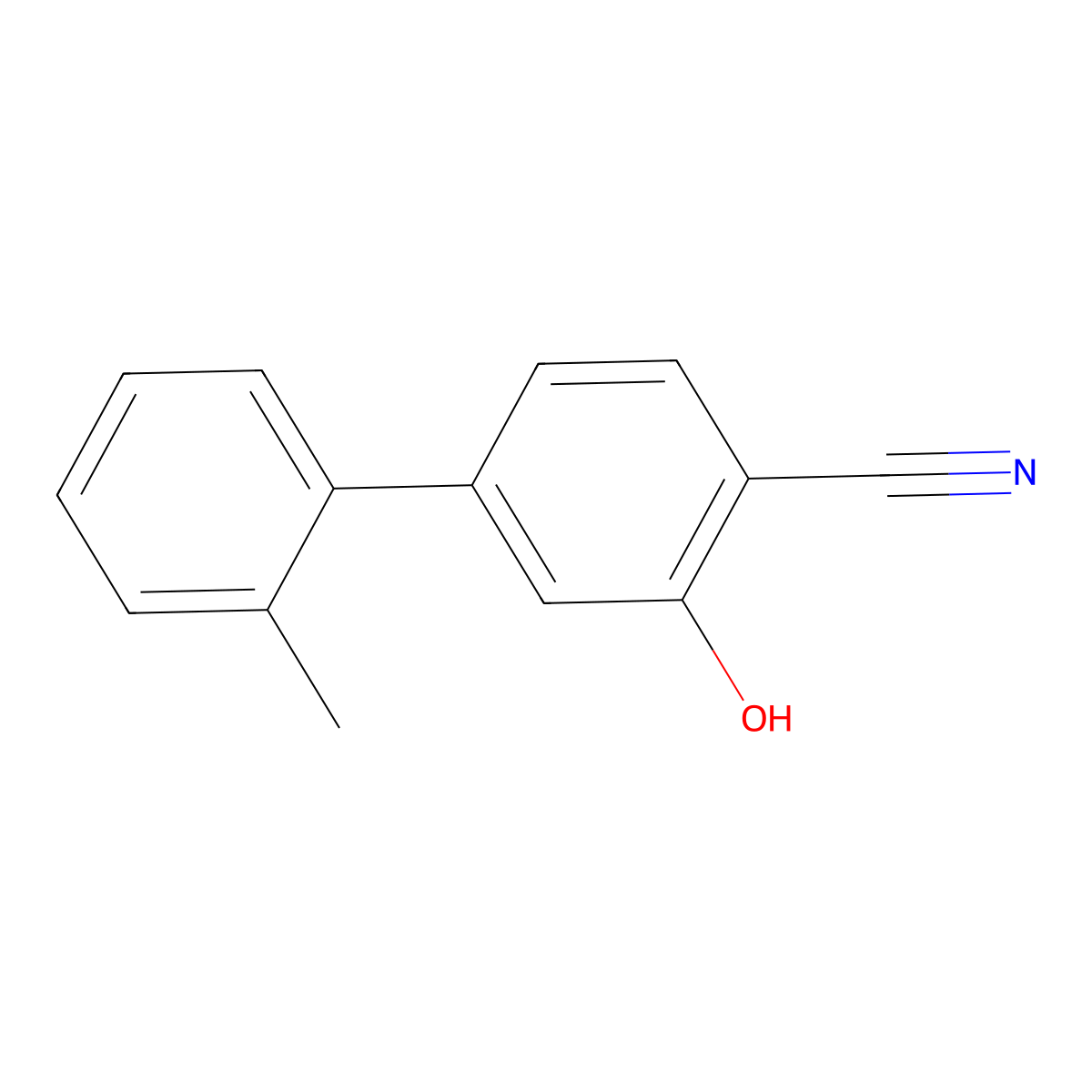 2-Cyano-5-(2-methylphenyl)phenol molecular structure, CAS 1261973-05-0