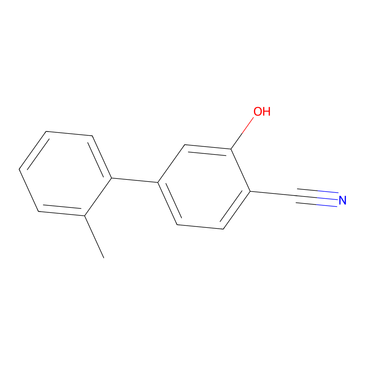 2-Cyano-5-(2-methylphenyl)phenol molecular structure, CAS 1261973-05-0