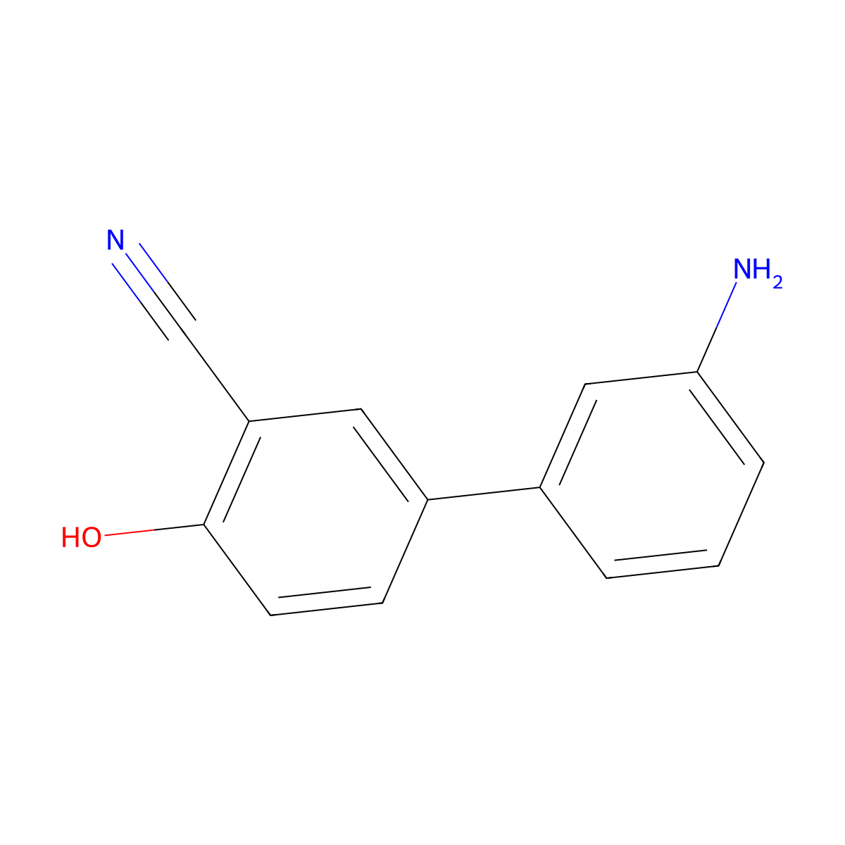 4-(3-Aminophenyl)-2-cyanophenol molecular structure, CAS 1261973-15-2