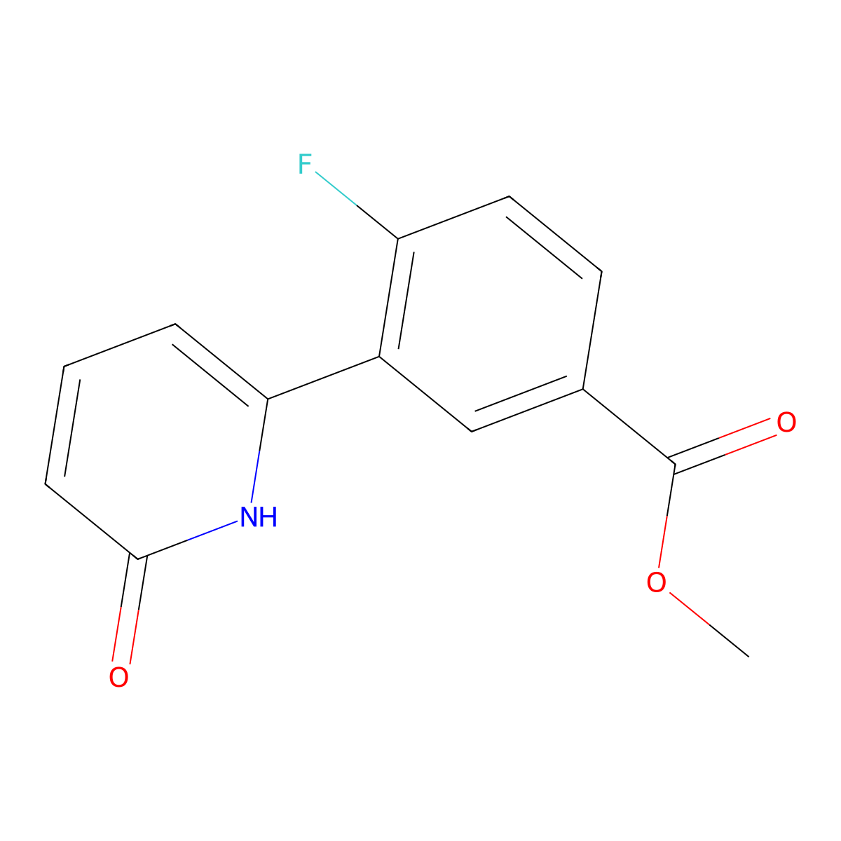 6-(2-Fluoro-5-methoxycarbonylphenyl)-2-hydroxypyridine molecular structure, CAS 1261973-23-2