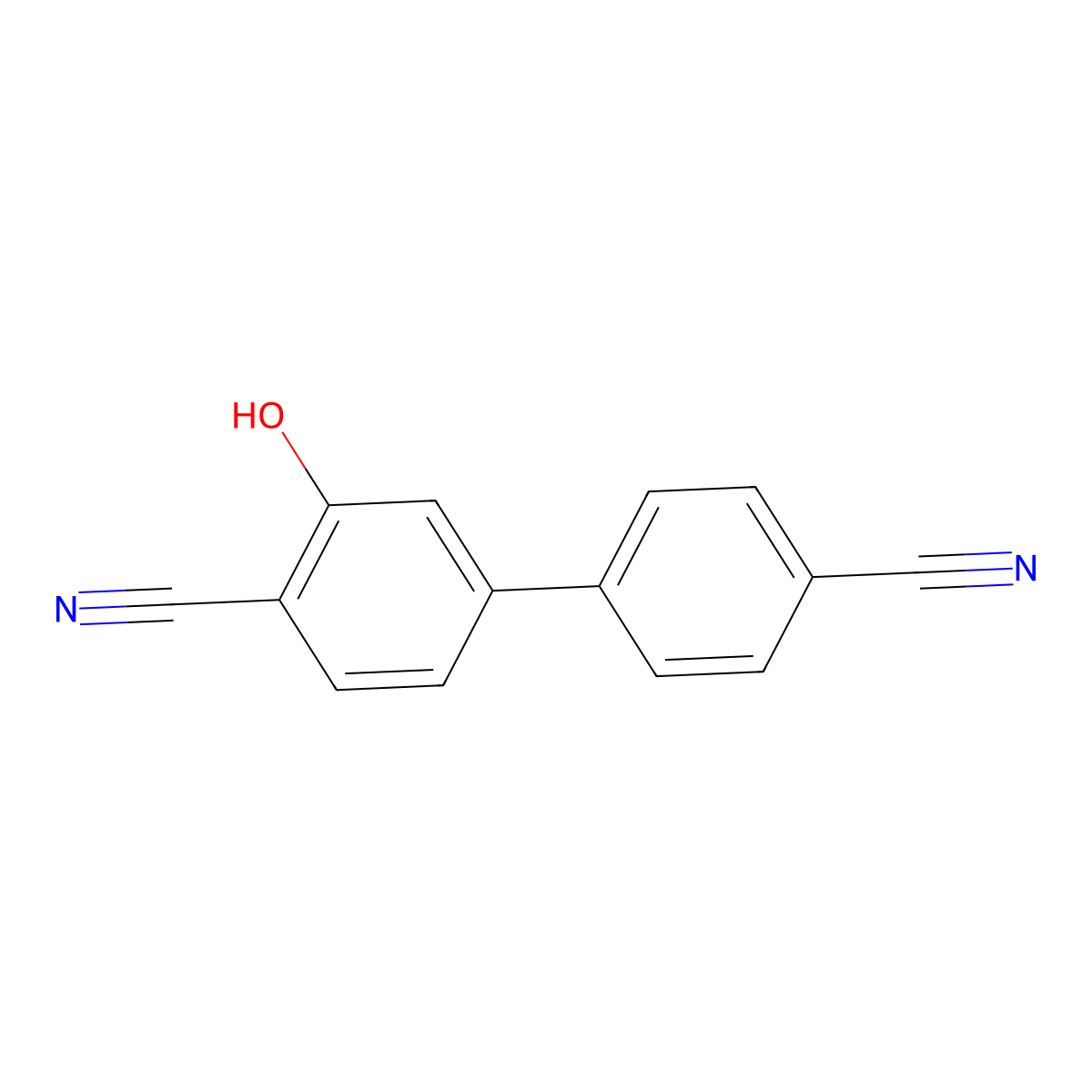 3-Hydroxy-[1,1'-biphenyl]-4,4'-dicarbonitrile molecular structure, CAS 1261973-55-0