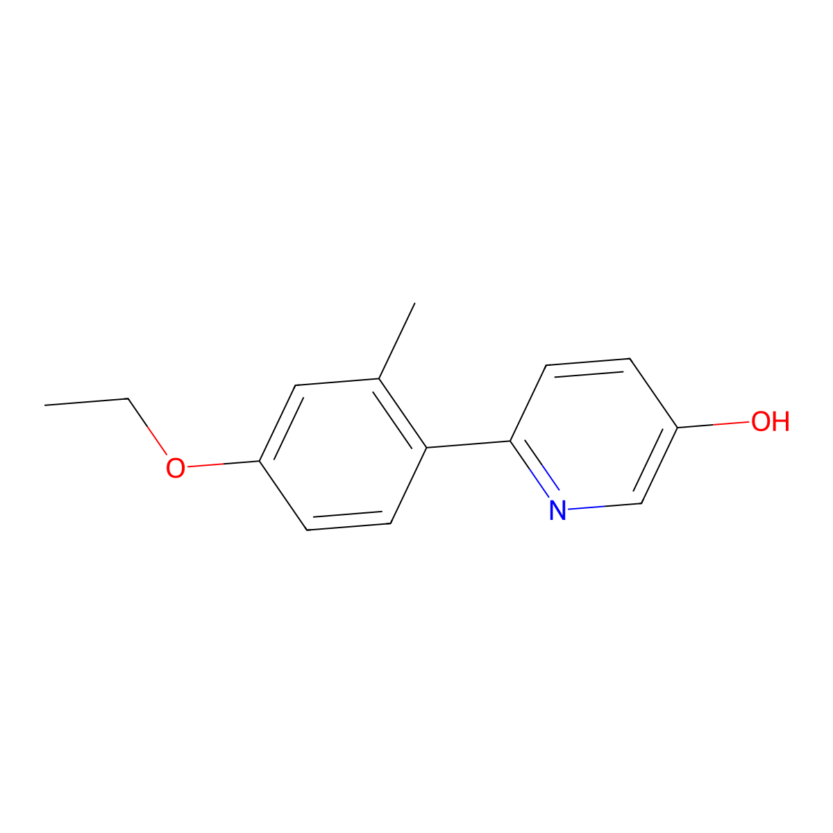 6-(4-Ethoxy-2-methylphenyl)pyridin-3-ol molecular structure, CAS 1261973-63-0