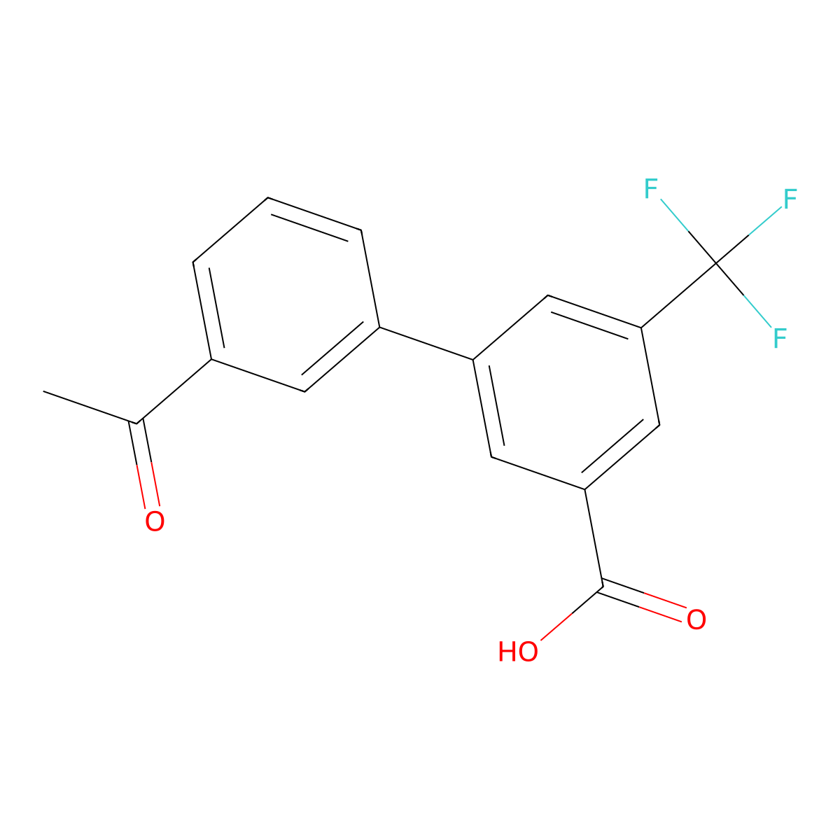 3-(3-Acetylphenyl)-5-trifluoromethylbenzoic acid molecular structure, CAS 1261973-71-0