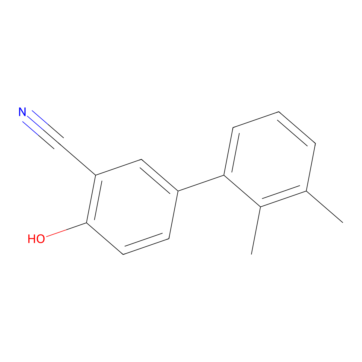 2-Cyano-4-(2,3-dimethylphenyl)phenol molecular structure, CAS 1261973-73-2