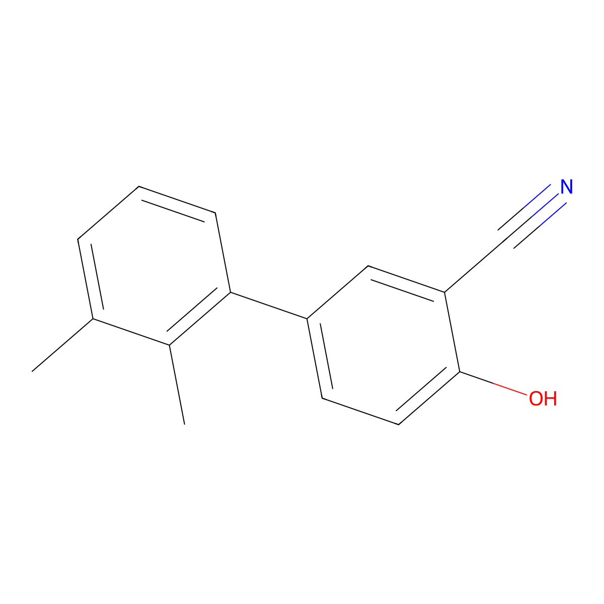 2-Cyano-4-(2,3-dimethylphenyl)phenol molecular structure, CAS 1261973-73-2