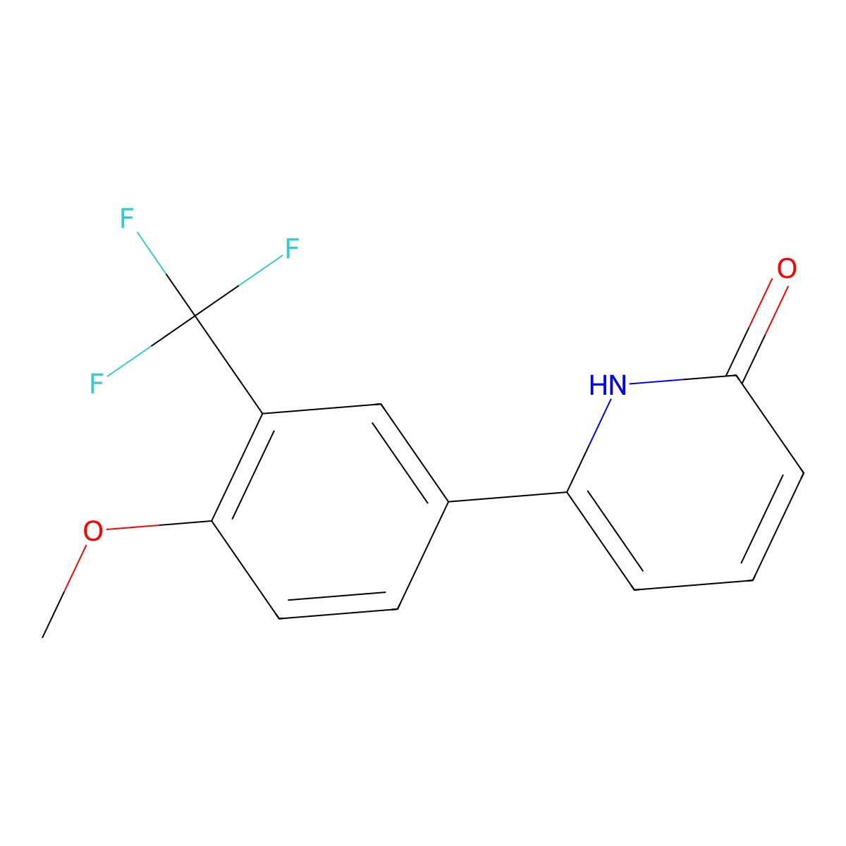 2-Hydroxy-6-(4-methoxy-3-trifluoromethylphenyl)pyridine molecular structure, CAS 1261973-77-6