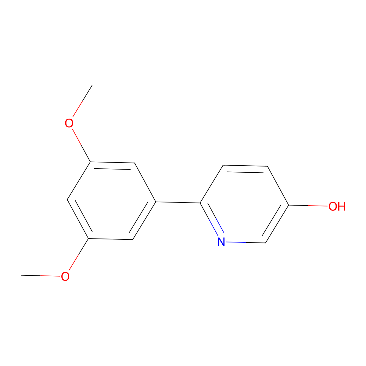 6-(3,5-Dimethoxyphenyl)pyridin-3-ol molecular structure, CAS 1261973-81-2
