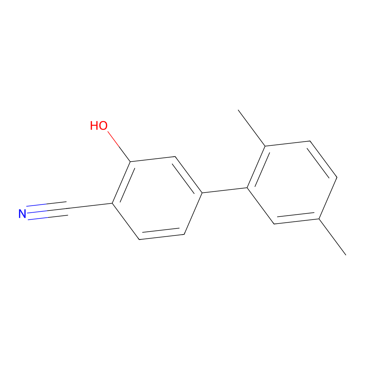 2-Cyano-5-(2,5-dimethylphenyl)phenol molecular structure, CAS 1261973-92-5