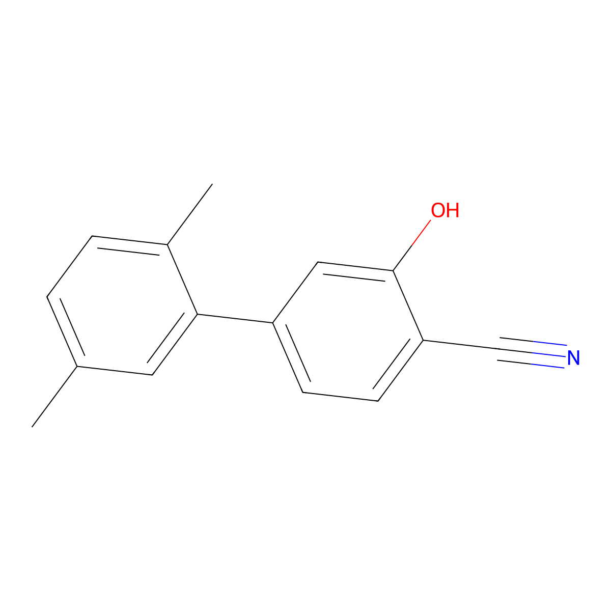 2-Cyano-5-(2,5-dimethylphenyl)phenol molecular structure, CAS 1261973-92-5