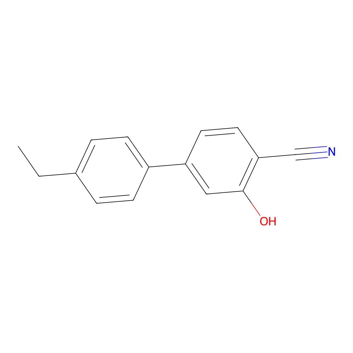 2-Cyano-5-(4-ethylphenyl)phenol molecular structure, CAS 1261974-18-8