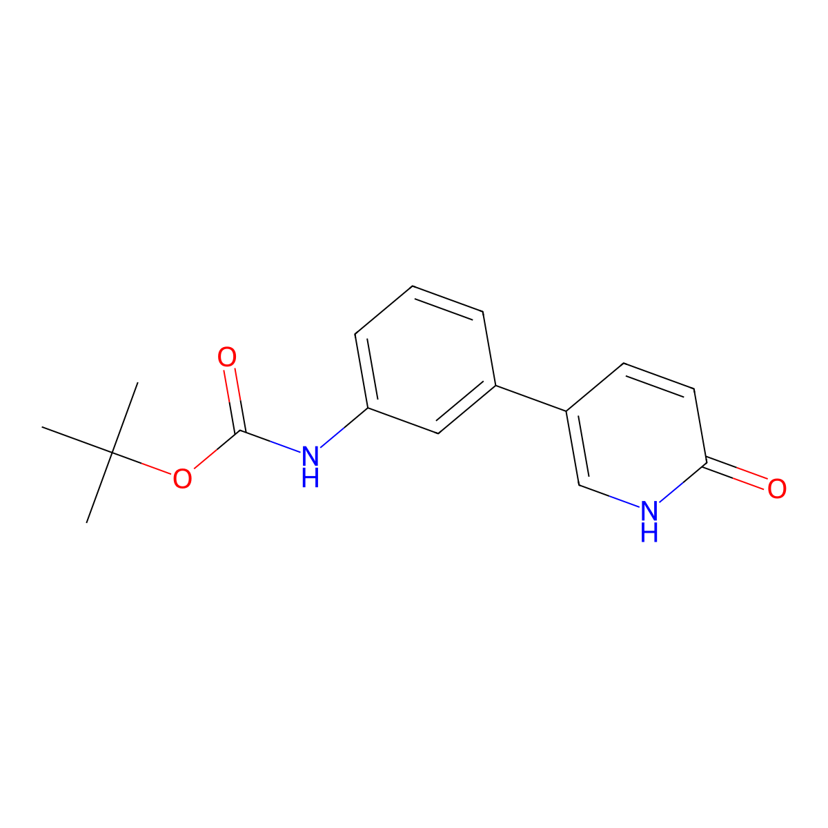 tert-Butyl (3-(6-hydroxypyridin-3-yl)phenyl)carbamate molecular structure, CAS 1261974-19-9