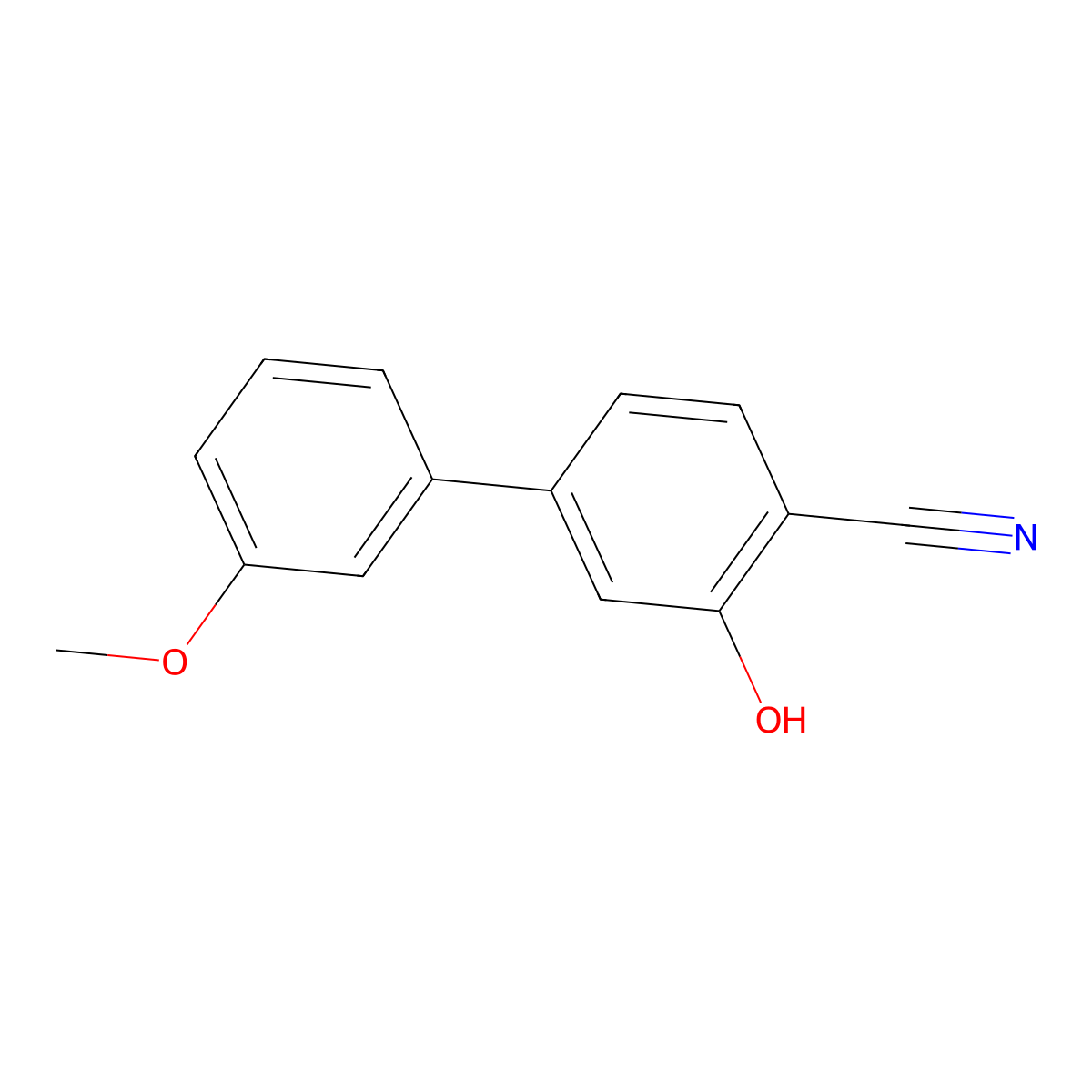 2-Cyano-5-(3-methoxyphenyl)phenol molecular structure, CAS 1261974-26-8
