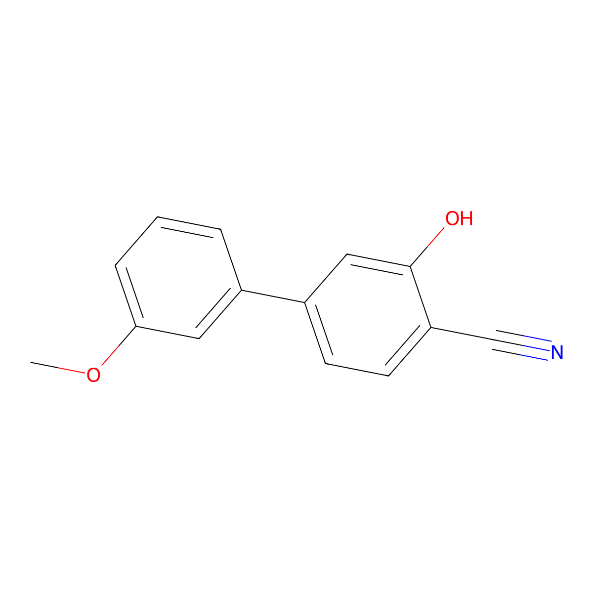 2-Cyano-5-(3-methoxyphenyl)phenol molecular structure, CAS 1261974-26-8