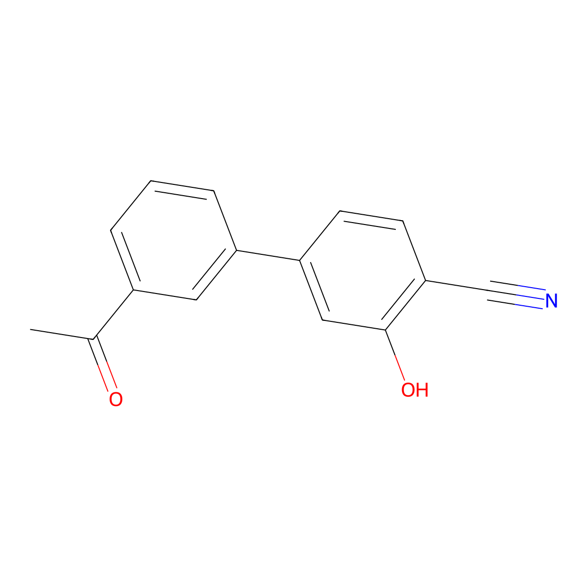 5-(3-Acetylphenyl)-2-cyanophenol molecular structure, CAS 1261974-50-8