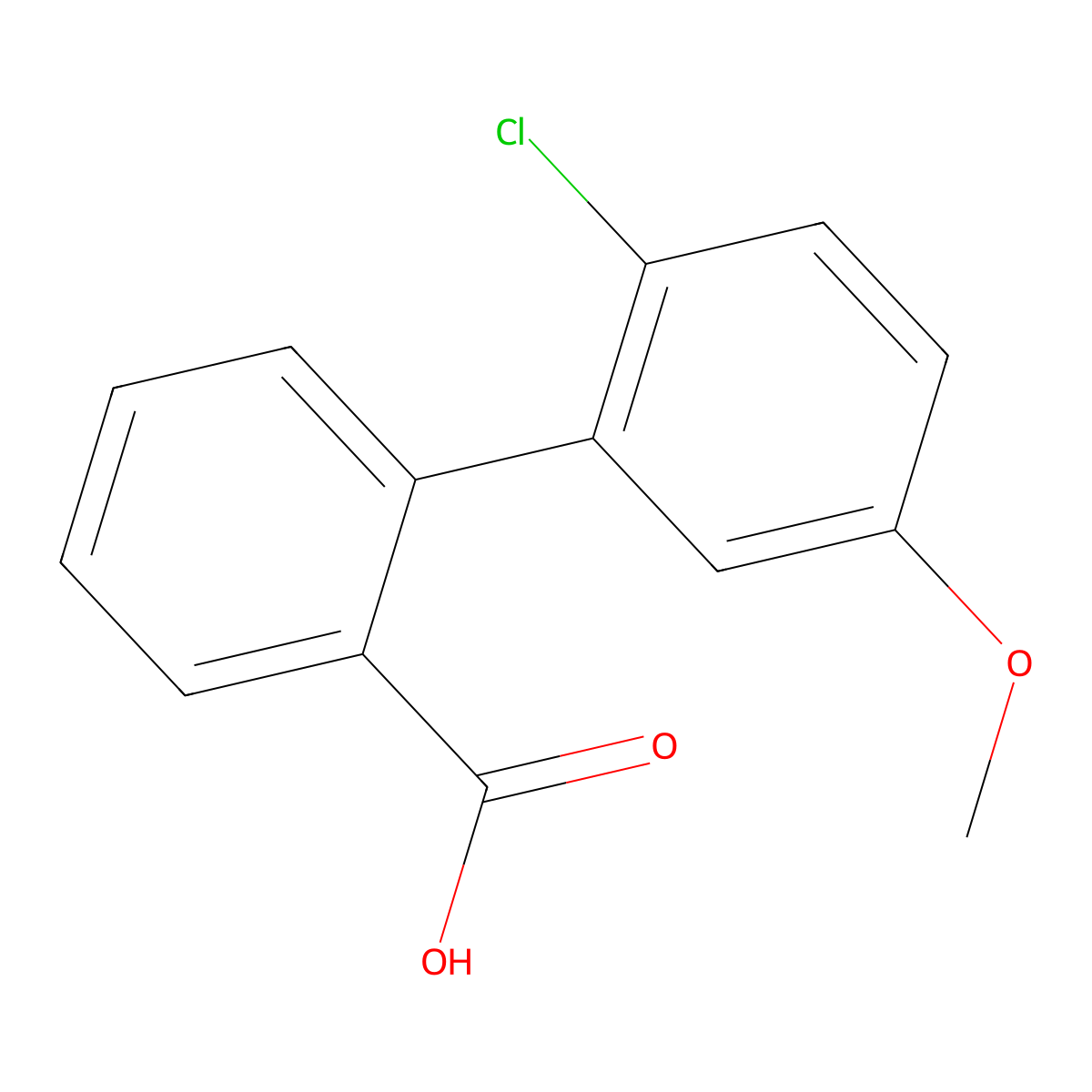 2-(2-Chloro-5-methoxyphenyl)benzoic acid molecular structure, CAS 1261974-52-0