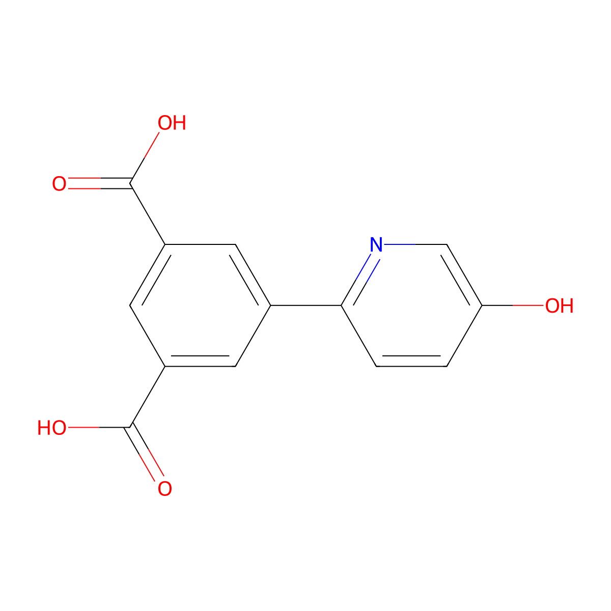 2-(3,5-Dicarboxyphenyl)-5-hydroxypyridine molecular structure, CAS 1261974-67-7