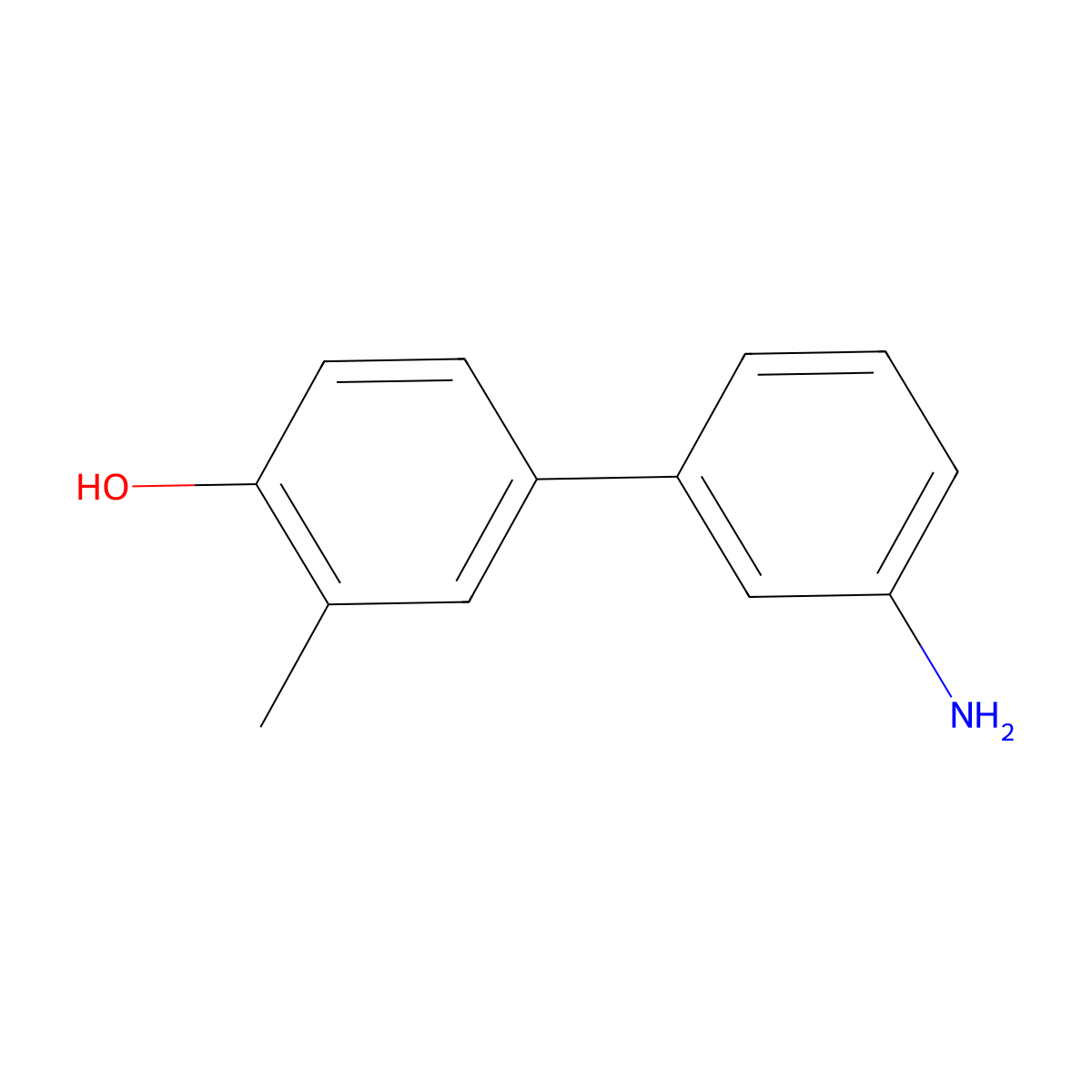 4-(3-Aminophenyl)-2-methylphenol molecular structure, CAS 1261975-44-3