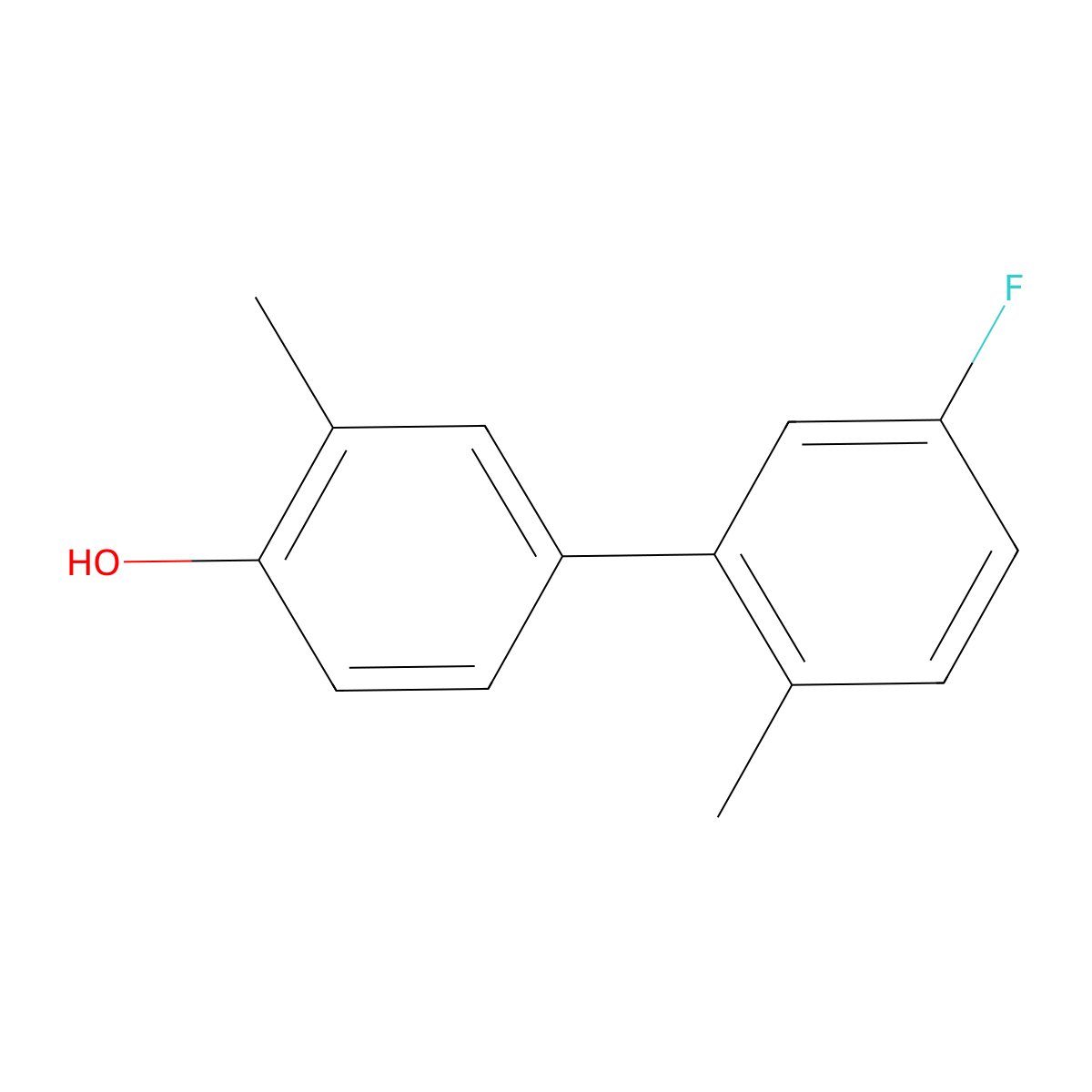 4-(5-Fluoro-2-methylphenyl)-2-methylphenol molecular structure, CAS 1261975-78-3