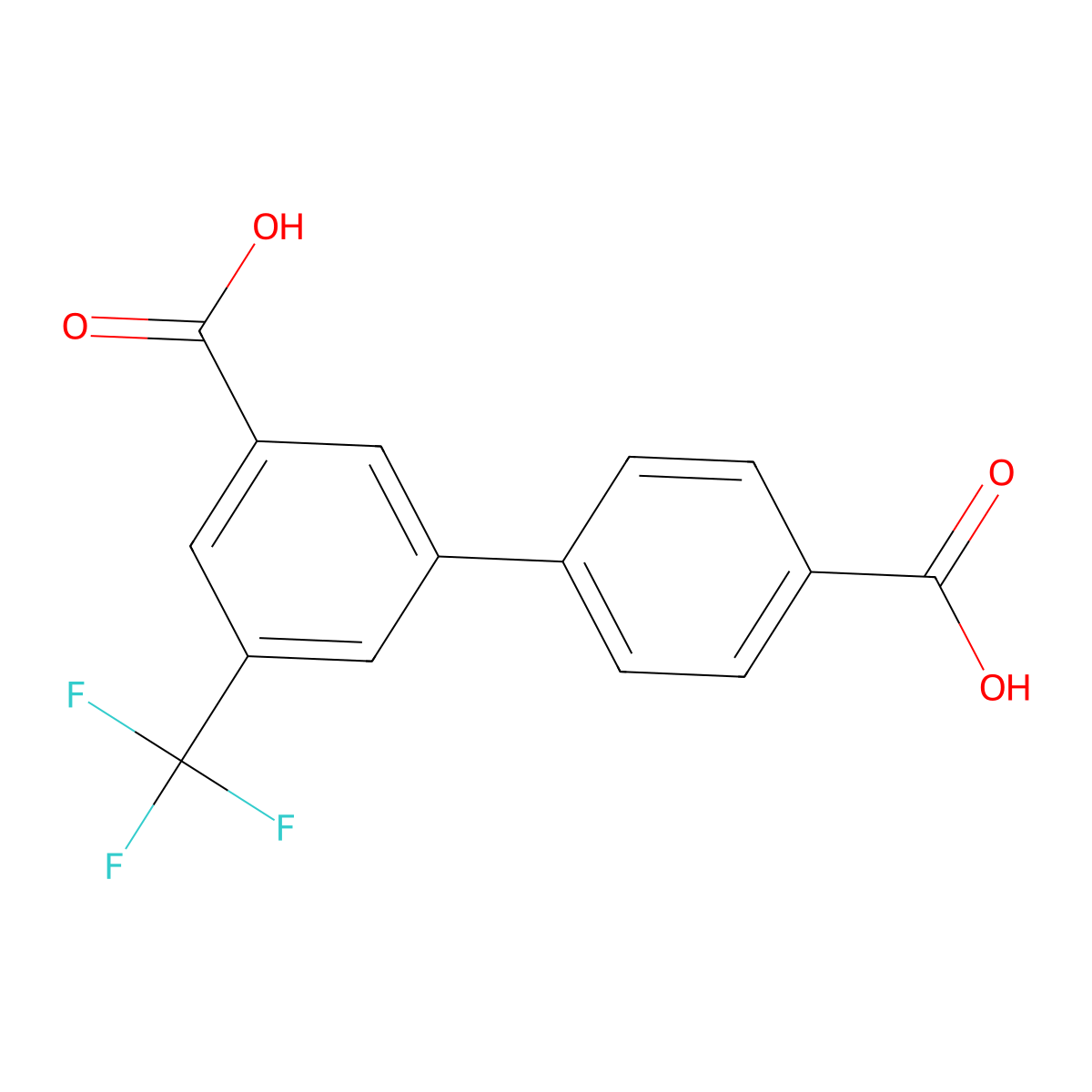 3-(4-Carboxyphenyl)-5-trifluoromethylbenzoic acid molecular structure, CAS 1261975-94-3