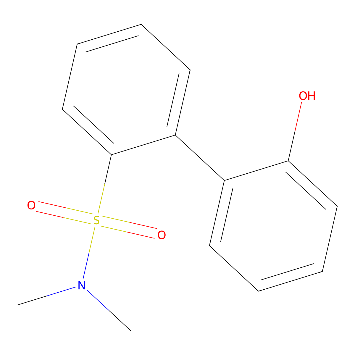 2-(2-N,N-Dimethylsulfamoylphenyl)phenol molecular structure, CAS 1261975-99-8