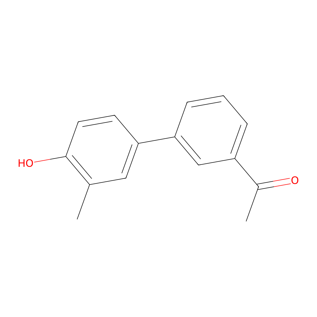 4-(3-Acetylphenyl)-2-methylphenol molecular structure, CAS 1261976-21-9
