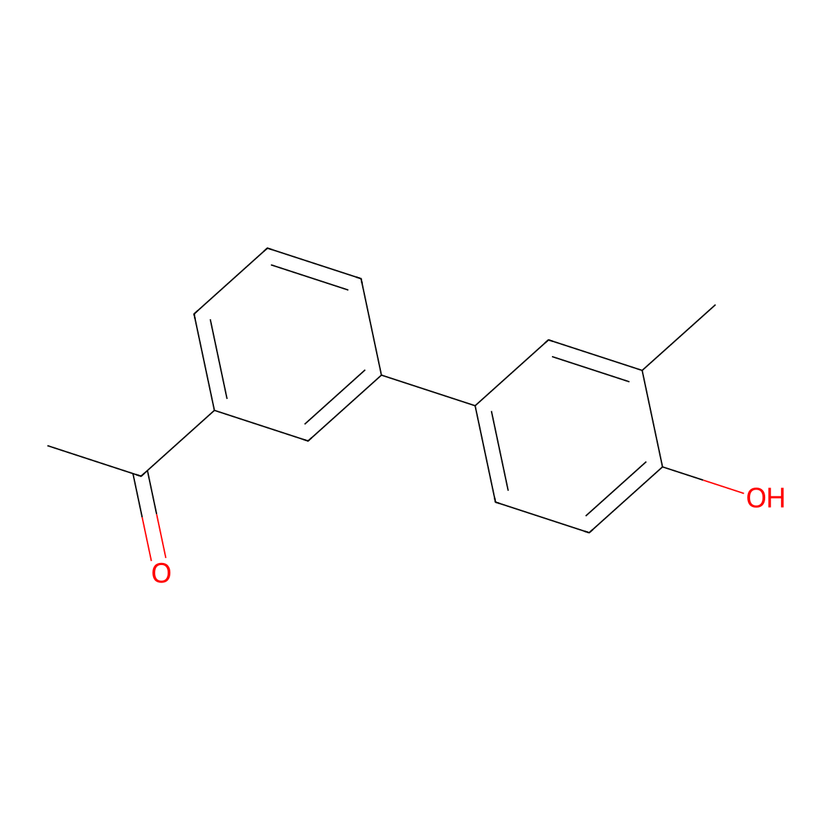 4-(3-Acetylphenyl)-2-methylphenol molecular structure, CAS 1261976-21-9