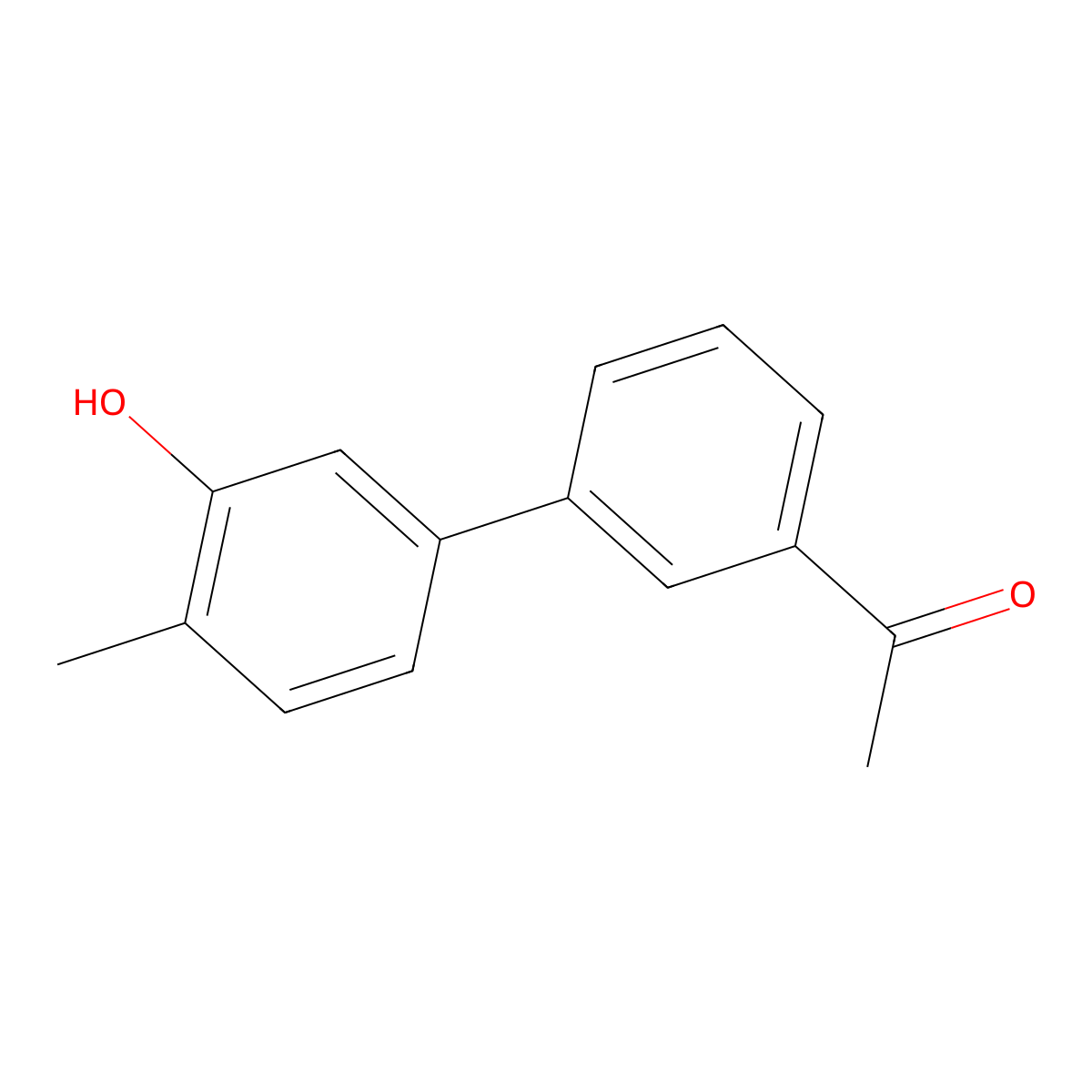 5-(3-Acetylphenyl)-2-methylphenol molecular structure, CAS 1261976-27-5