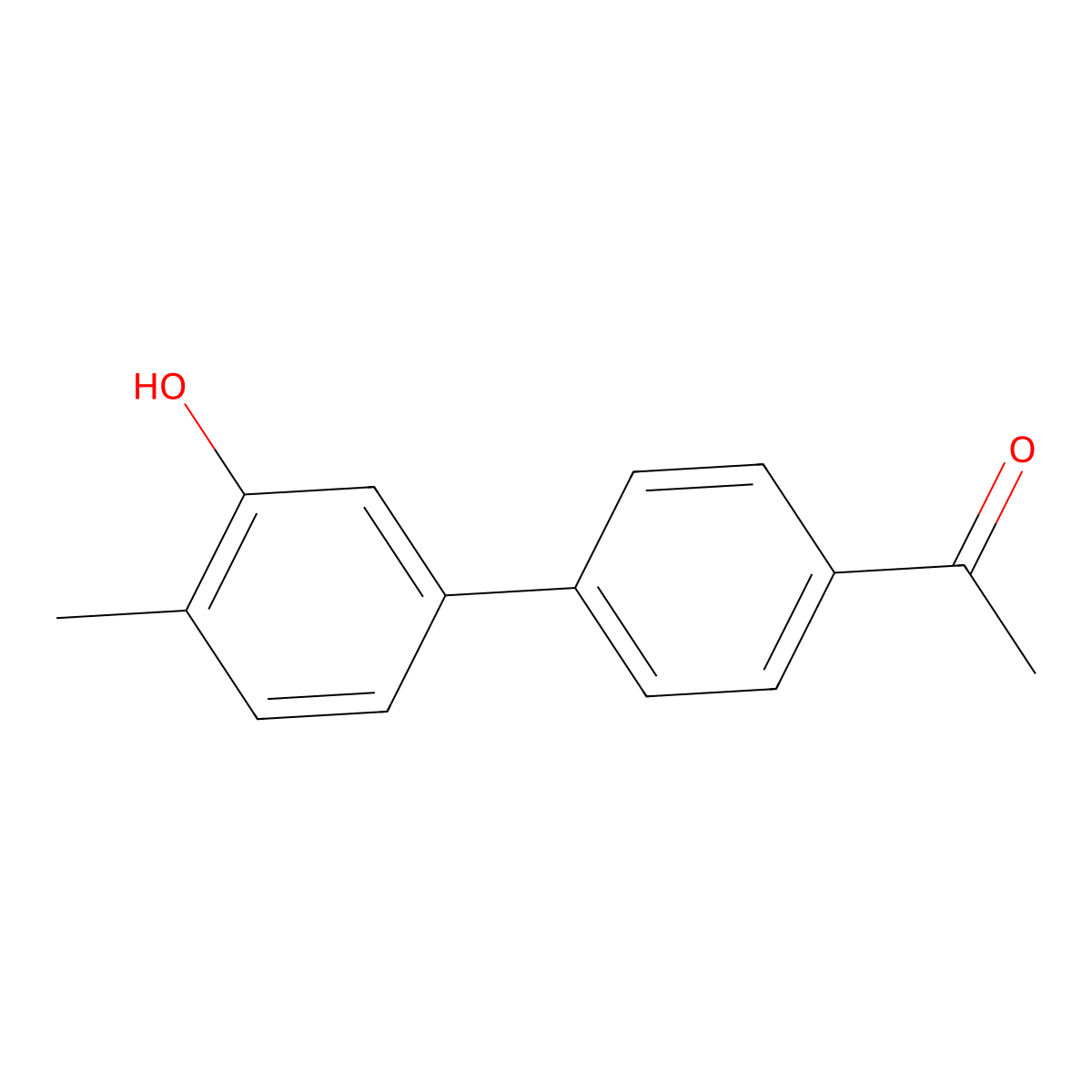 5-(4-Acetylphenyl)-2-methylphenol molecular structure, CAS 1261976-32-2