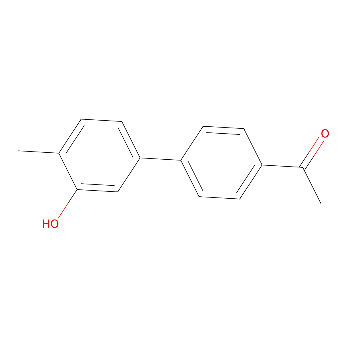 5-(4-Acetylphenyl)-2-methylphenol molecular structure, CAS 1261976-32-2