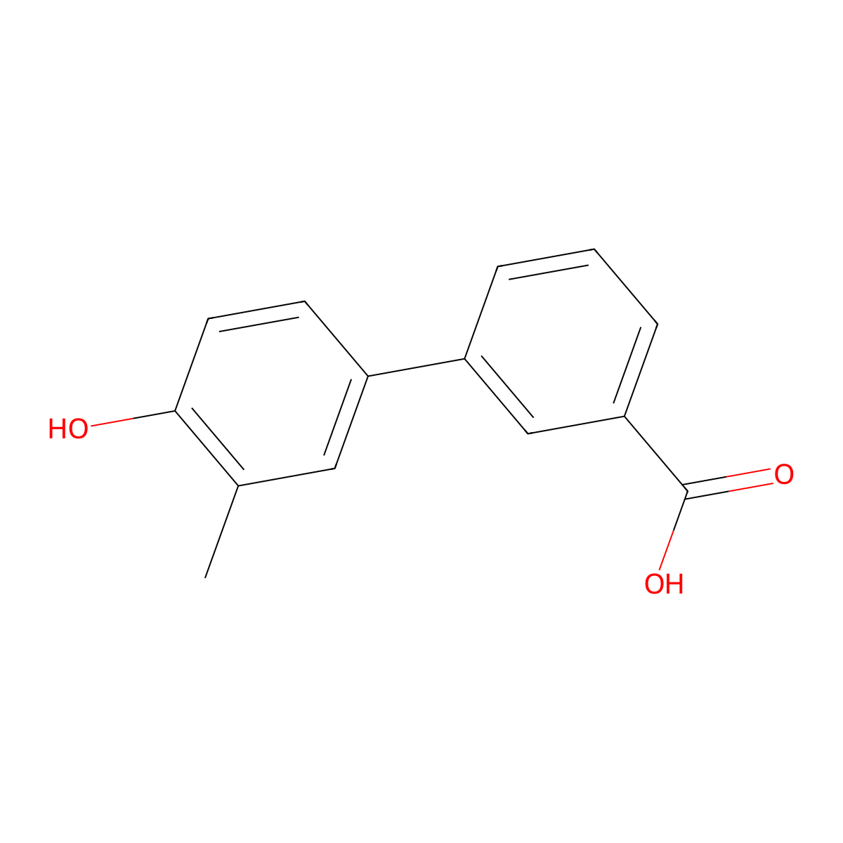 4-(3-Carboxyphenyl)-2-methylphenol molecular structure, CAS 1261976-44-6