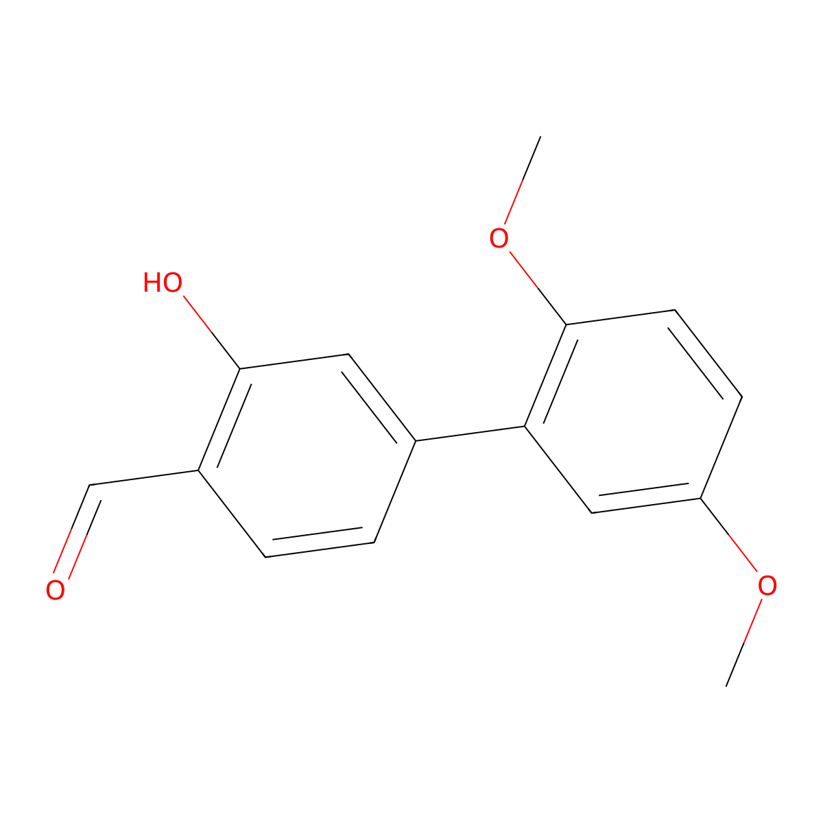 5-(2,5-Dimethoxyphenyl)-2-formylphenol molecular structure, CAS 1261976-69-5