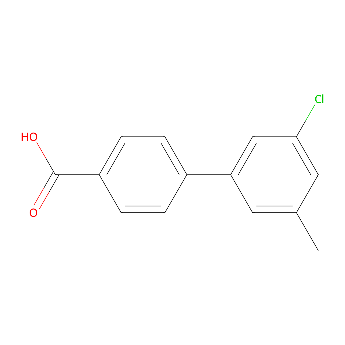 4-(3-Chloro-5-methylphenyl)benzoic acid molecular structure, CAS 1261976-72-0