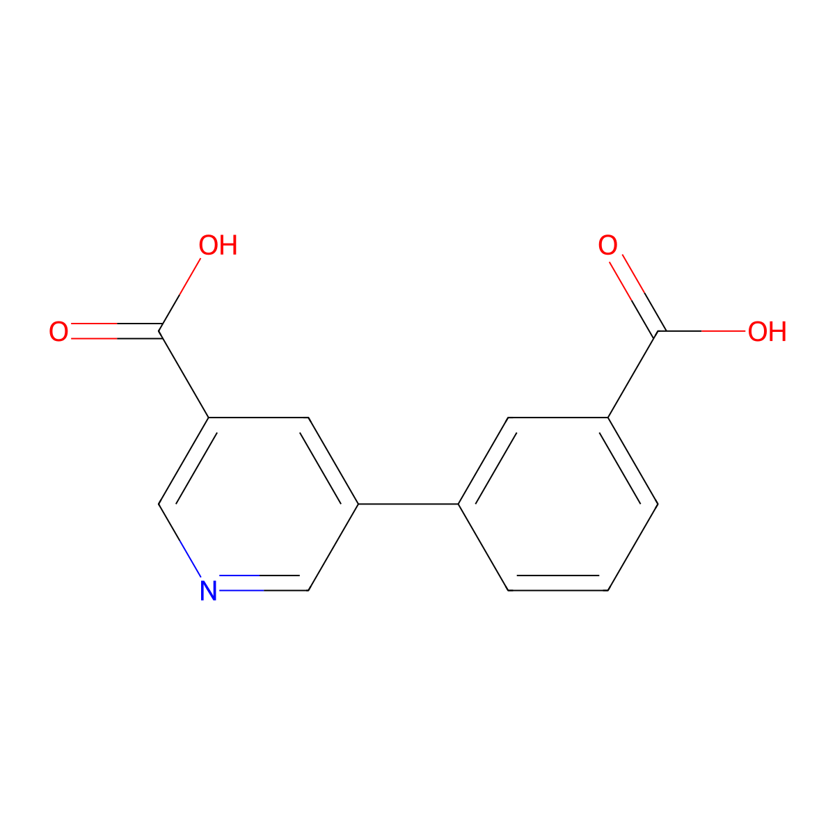 5-(3-Carboxyphenyl)pyridine-3-carboxylic acid molecular structure, CAS 1261976-89-9