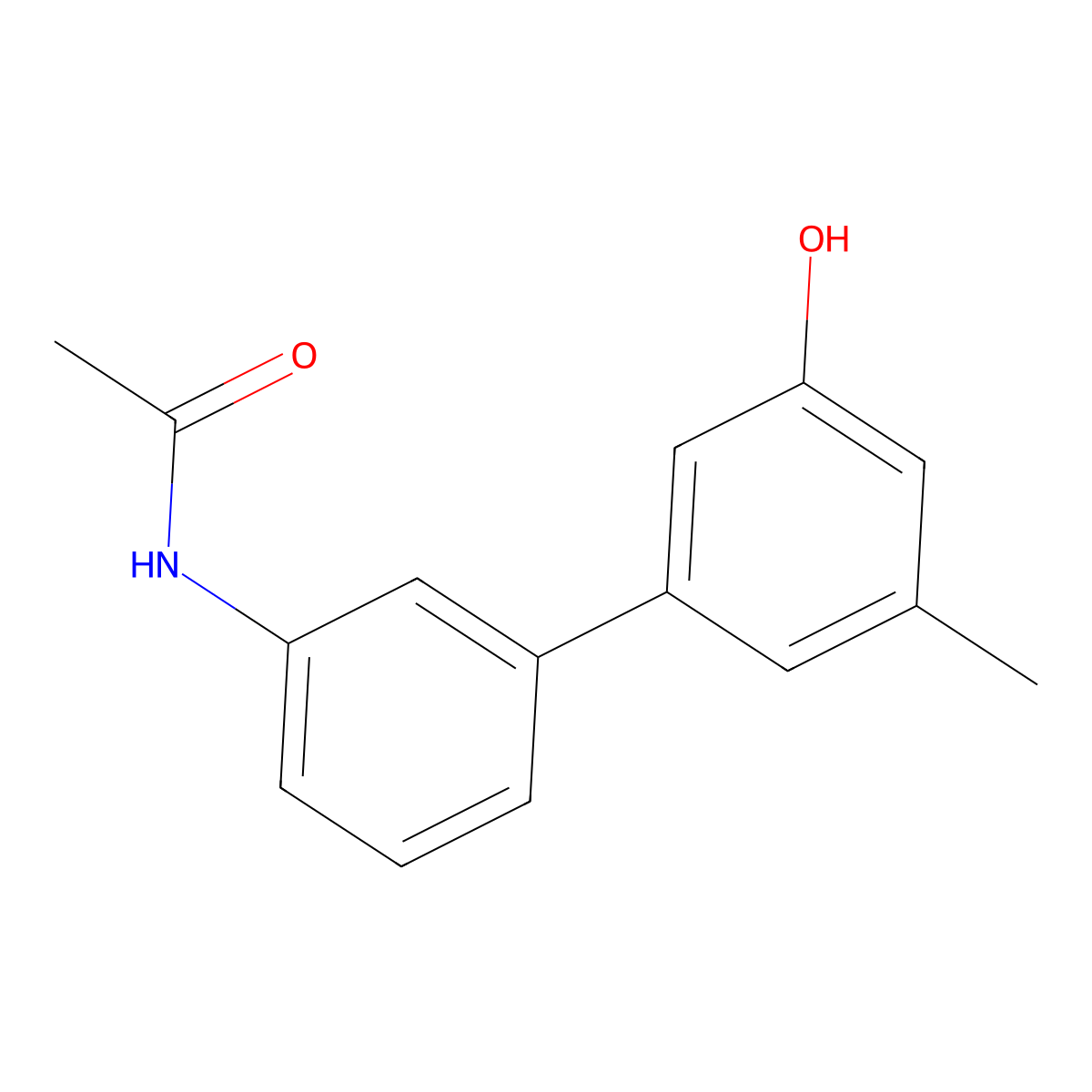 5-(3-Acetylaminophenyl)-3-methylphenol molecular structure, CAS 1261977-09-6