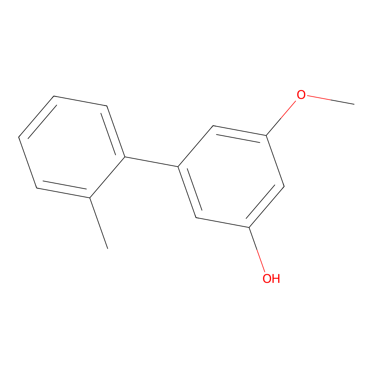 5-Methoxy-2'-methyl[1,1'-biphenyl]-3-ol molecular structure, CAS 1261977-22-3