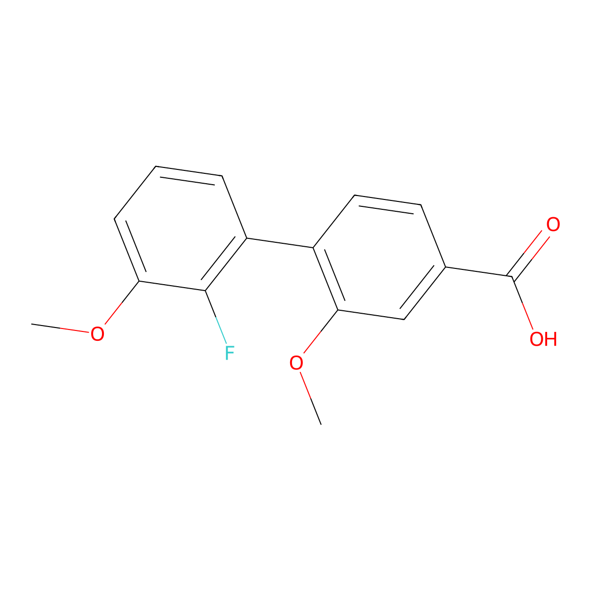 4-(2-Fluoro-3-methoxyphenyl)-3-methoxybenzoic acid molecular structure, CAS 1261977-24-5